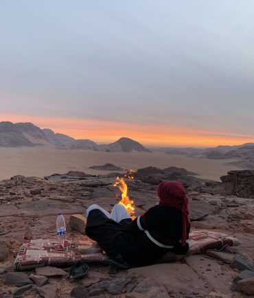 sabbah at sunset time in wadi rum